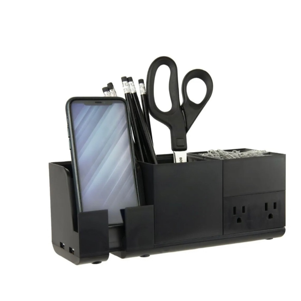 Bostitch Konnect Stackable Desk Organizer & Power Station, 4-Piece NWB!